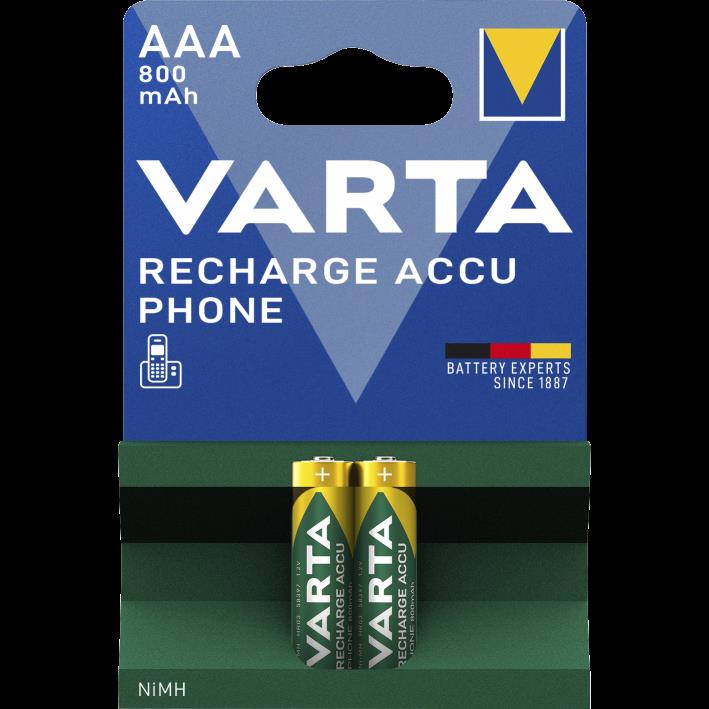 Micro-Akku VARTA ''Phone Power'', Ni-MH, 800mA, Typ AAA, 2er-Blister