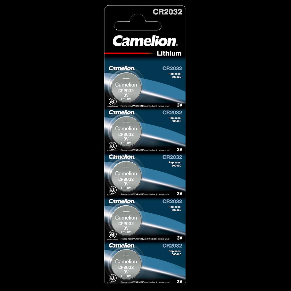 Knopfzelle CAMELION CR2032 3,0V, Lithium, 5er-Blister