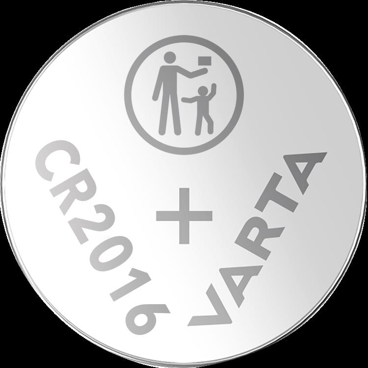 Lithium-Knopfzelle VARTA CR 2016, 90mAh, 3V, 1er-Blister