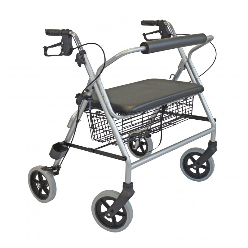 R225 XL - SB 60Rollator für Schwergewicht, Farbe silber