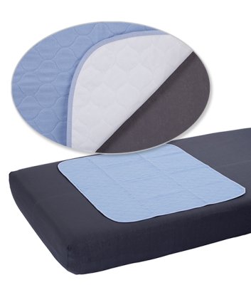 Bettschutzunterlage ActivePro 4-lagig 85x90 cm blau>>>>Ausf.: mit Einsteckflügel