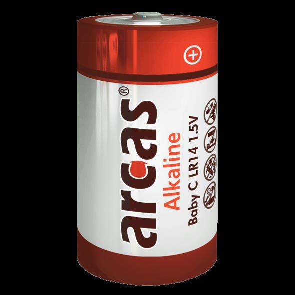 Baby-Batterie Alkaline 1,5V, Typ C/LR14, 2er-Pack