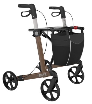 Rollator SERVER Standard SH55,m.PUR-Softrädern champagner,