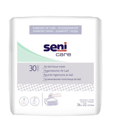 Seni Care AirLaid Wischtücher,36x32cm(30Stk.),