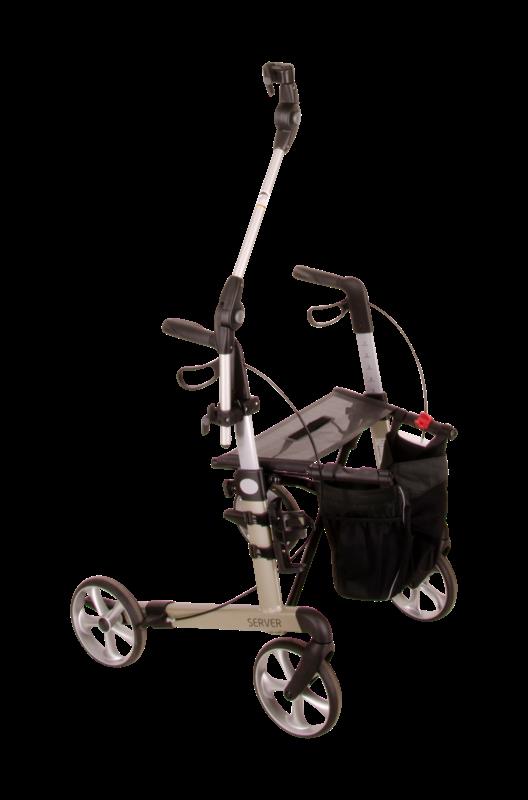 ROLLATORSCHIRMHALTER.TRschwarz, silberAluminium, Kunstoff