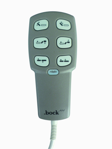 Handschalter Bock (limoss), 7 Tasten, HC470, Kopf, Fuß, Höhe, Licht / Gehäuse, Tasten, Kabel grau>>>>