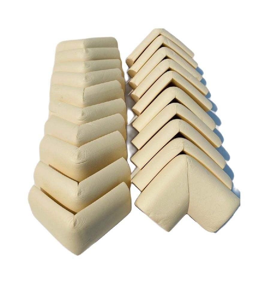 Top 20er Tisch Sicherheits Eckenschutz aus Schaumstoff Creme beige Selbstklebendes Kissen, Kantenschutz mit Kleber Stoßschutz Kindersicherung KSBC-01