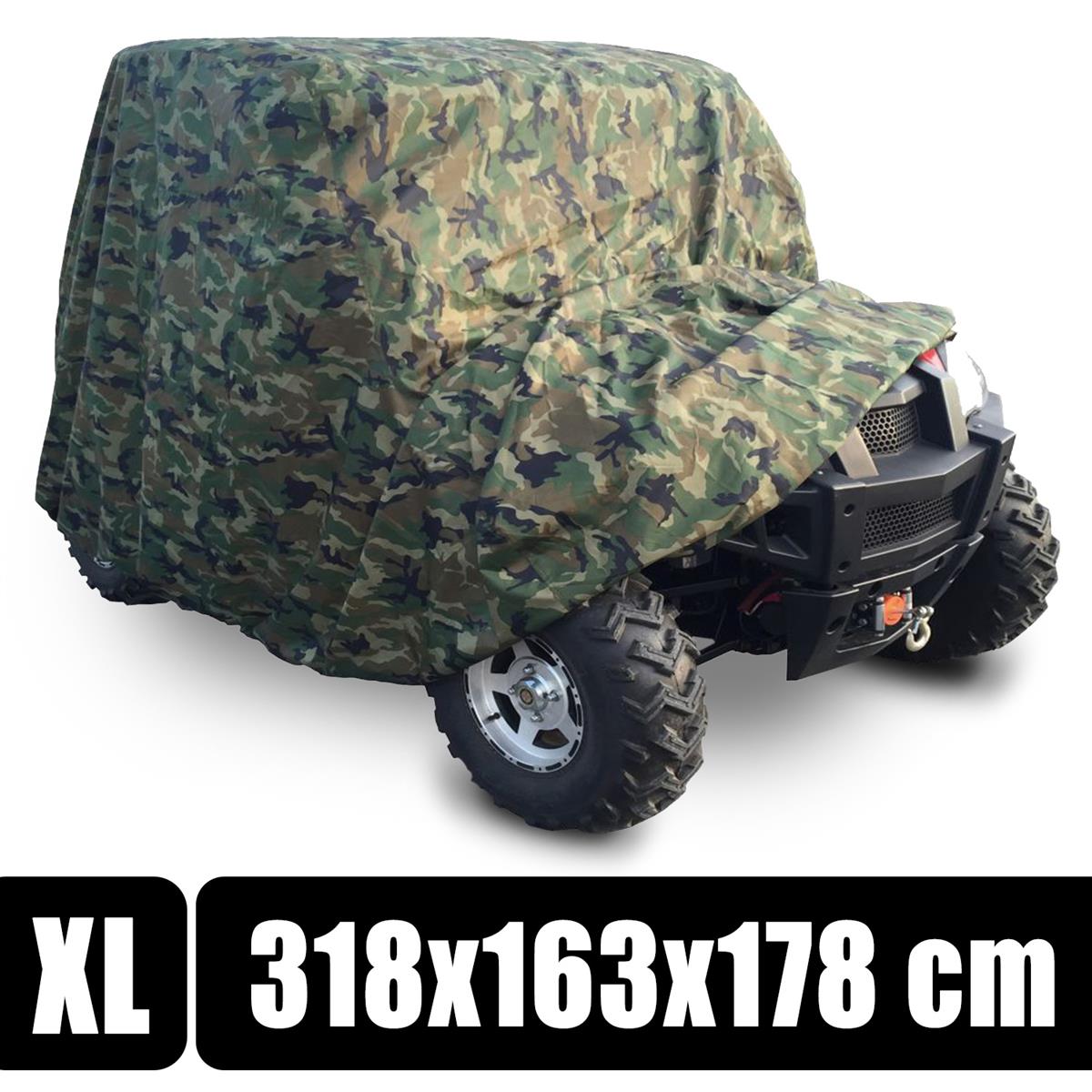 Quad UTV Abdeckplane XL 318x163x178cm - Fahrzeug Abdeckung Abdeckhaube Schutzhülle Cover Plane Camou