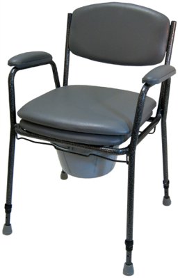 Toilettenstuhl TS 130, grau>>>>nur in 2er Schritten bestellbar