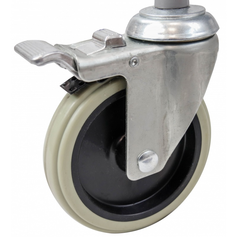 TSF Fahrbarer Toilettenstuhl Rostfrei mit Rückenlehne Neu belastbar bis 130KG