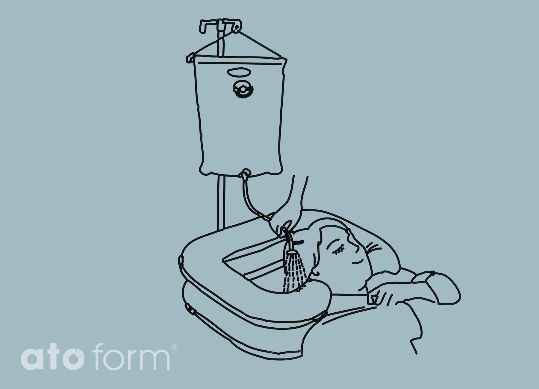 Haarwaschbecken mit Dusche Camping Zelten Wohnwagen