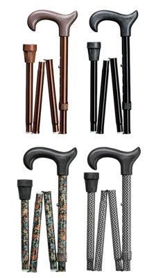 Faltstock UNI-Ergonomic-Derby verstellbar>>>>Farbe: schwarz