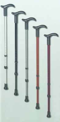 Gehstock Simplex mit Fritzgriff verstellbar>>>>Farbe: silber