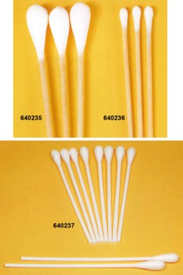 Wattestäbchen 15cm m.Wattekopf,groß auf Kunstst.-Träger(VE50),