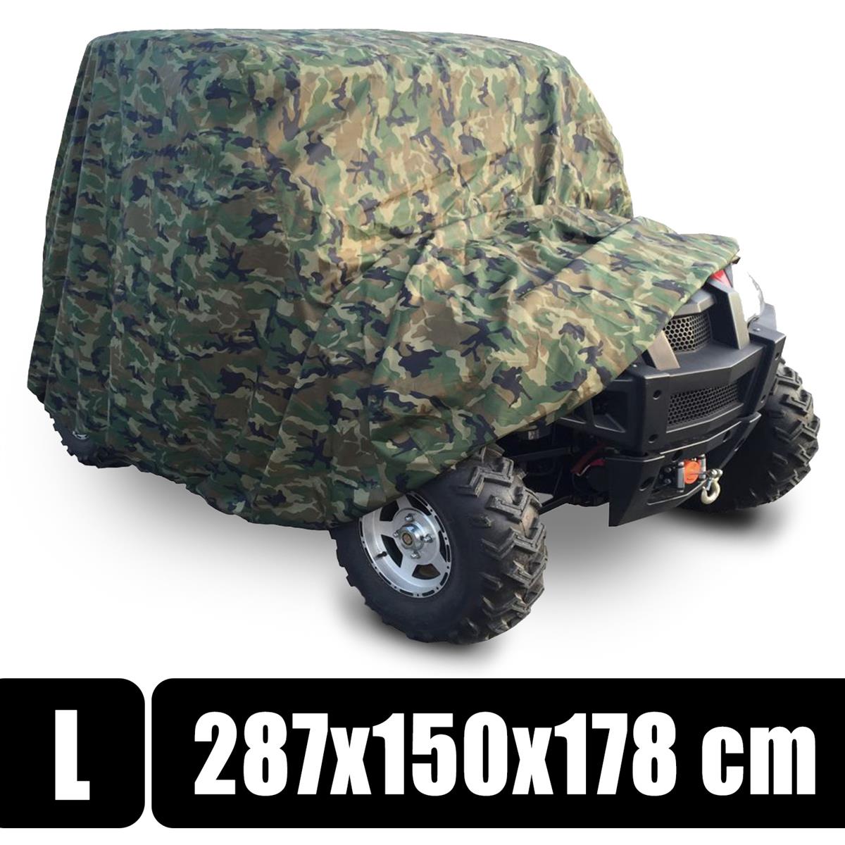 Quad UTV Abdeckplane L 285x150x178cm - Fahrzeug Abdeckung Abdeckhaube Schutzhülle Cover Plane Camouf