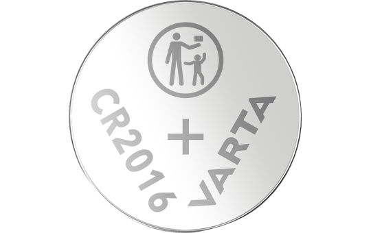 Lithium-Knopfzelle VARTA CR 2016, 90mAh, 3V, 1er-Blister