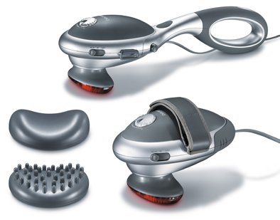 Massagegerät MG 70 mit 2 Aufsätzen, grau>>>>