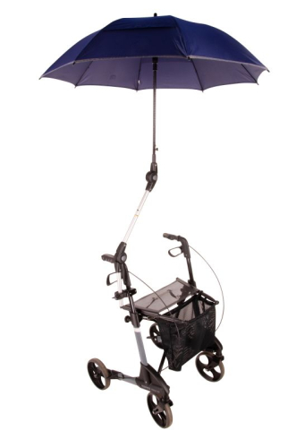 ROLLATORSCHIRM.99.BR  Universell blau, schwarz, silberAluminium, Fiberglas, Kunststoff