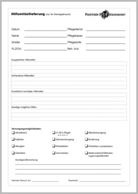 Block HILFSMITTELLIEFERUNG,DIN A4,50Blatt,