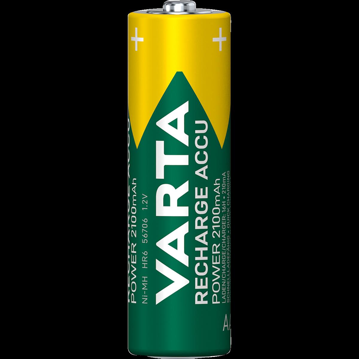 Mignon-Akku VARTA, Typ AA, NiMH-Akku, HR06, 1,2V/2100 mAh, Pre-charged, 2er Pack