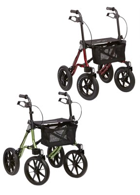 Rollator TAiMA XC m.Netz u.,Stockhalter,PU,grün met.SH60,