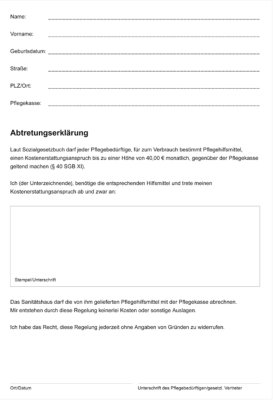 Block ABTRETUNGSERKLÄRUNG,DIN A4,50Blatt,