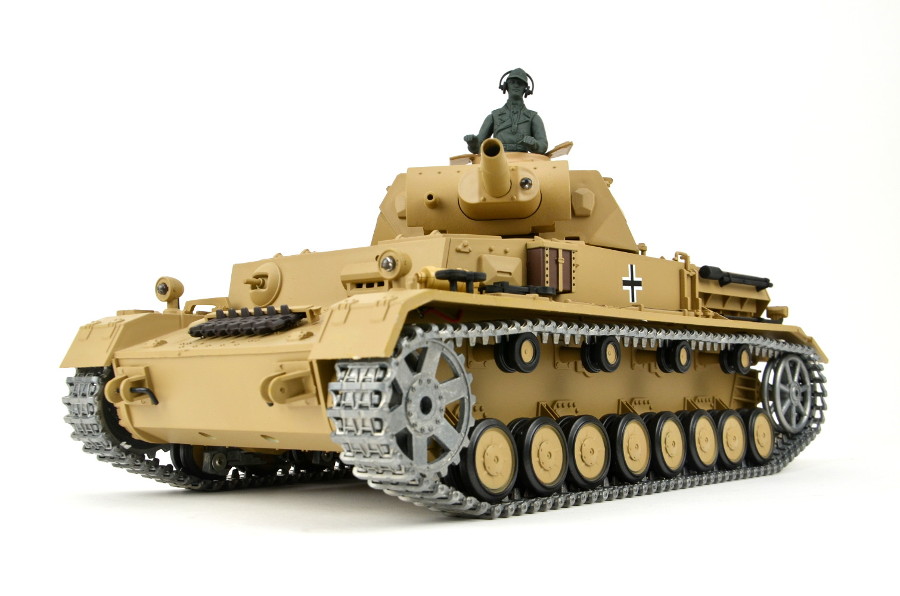 RC Panzer "Kampfwagen IV Ausf.F-1" Heng Long 1:16 Grau mit R&S+Metallgetriebe+Metallketten +2,4Ghz -PRO -V7.0