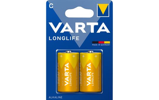 Baby-Batterie VARTA ''LONGLIFE'' Alkaline, 1,5 V, Typ C, 2er-Blister