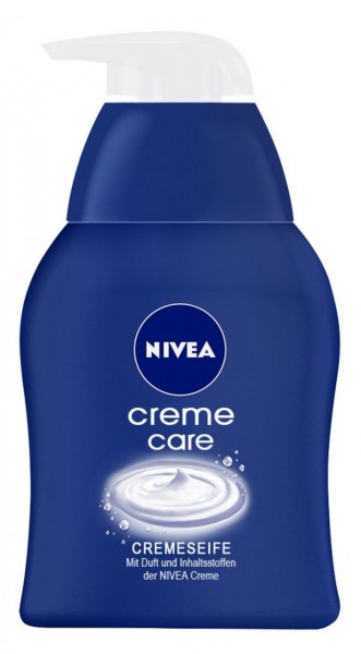 Nivea Creme Care Cremeseife mit Duft und Inhaltsstoffen der NIVEA Creme Handseife milde Seife mit sa