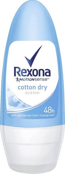 Rexona 50x MotionSense Deo Roll-On Cotton Dry Anti-Transpirant mit 48 Stunden Schutz gegen Körperger