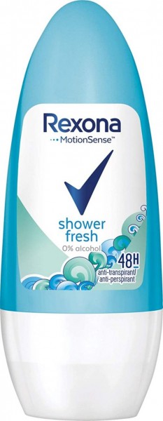 Rexona 5x MotionSense Deo Roll On Shower Fresh Anti Transpirant mit 48 Stunden Schutz gegen Körperge