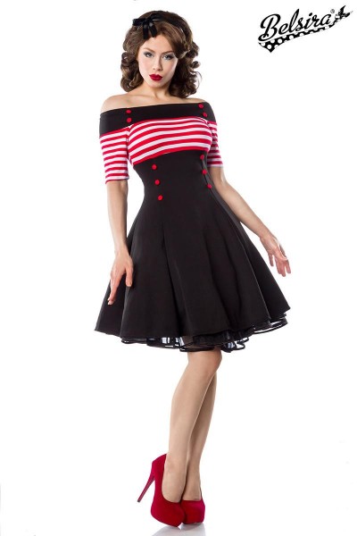 Vintage-Kleid/Farbe:schwarz/rot/weiß/Größe:S