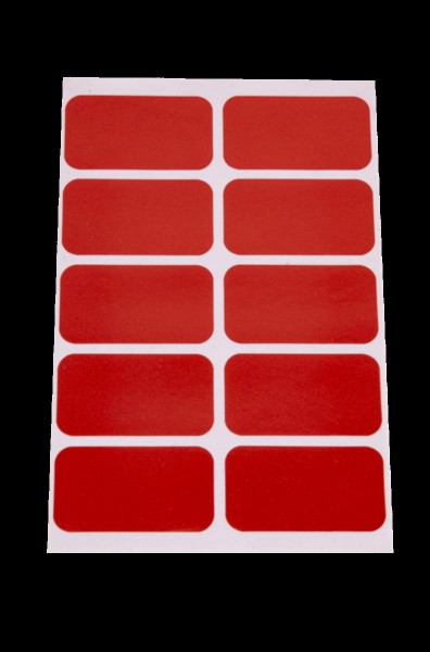 HECK Rückstrahlfolie, 25 x 45mm, rot 10Stück für Rollstühle und Rollatoren