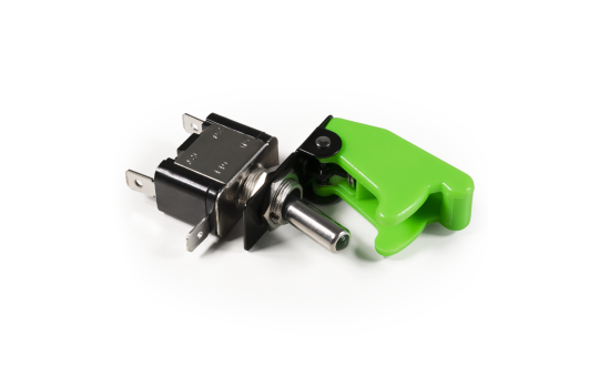 Kill-Switch McPower mit Schutzkappe und LED, 12V / 20A, grün