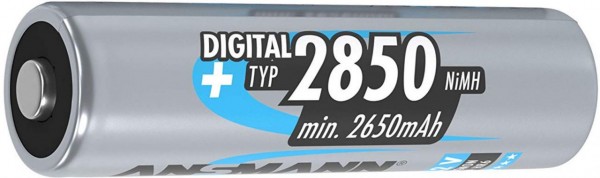 ANSMANN 1 Zelle Digital NiMH Akku Mignon AA Typ 2850 min. 2650mAh Bulk 5035092