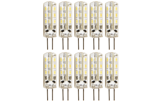 LED-Stiftsockellampe McShine ''Silicia'', G4, 1,5W, 120lm, warmweiß, 10er-Pack
