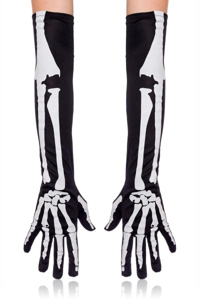 Skeletthandschuhe/Farbe:schwarz/weiß/Größe:OS