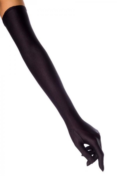 extra lange Satinhandschuhe/Farbe:schwarz/Größe:OS