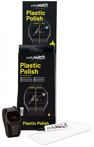POLYWATCH 6x Plastic Polish High-Tech Kratzer Entferner für Kunststoff Uhrenglas Set mit 1 Tube à 5g