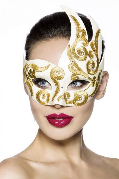 Maske/Farbe:gold/Größe:OS