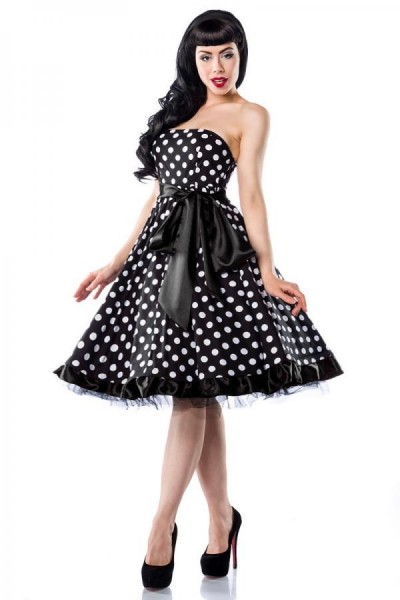 Rockabilly-Kleid/Farbe:schwarz/weiß/Größe:XL