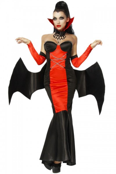 Vampirkostüm/Farbe:schwarz/rot/Größe:L/XL
