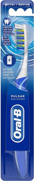 Oral-B Pulsar Pro-Expert Zahnbürste batteriebetriebene Handzahnbürste mit Vibration für eine tiefere