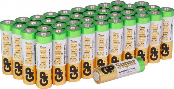 GP 40er Set Super Alkaline Batterien LR03 AAA (2,5x16er Blister (8+8)) GPPCA24AS465 03024AB40