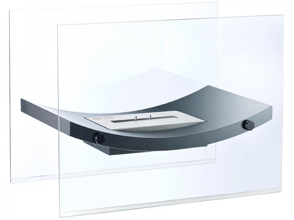 Design Luxus Gläserner Standkamin mit Edelstahlkammer für Bio-Et