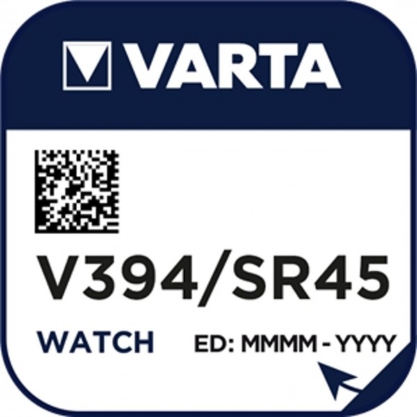 Varta 10x Watch V 394 Uhrenzelle Knopfzelle SR 936 SW V394 67 mAh 1,55 V Silber-Oxid 1er Blister V 3