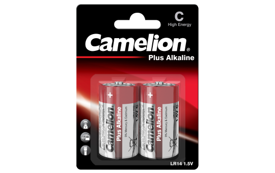 Baby-Batterie CAMELION Plus Alkaline 1,5 V, Typ C/LR14, 2er Blister