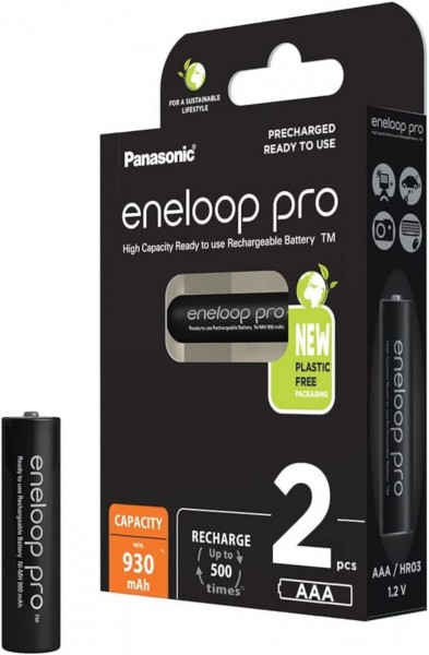 Panasonic 5x eneloop pro 2er Blister AA Ni-MH Akkus 930 mAh wiederaufladbar