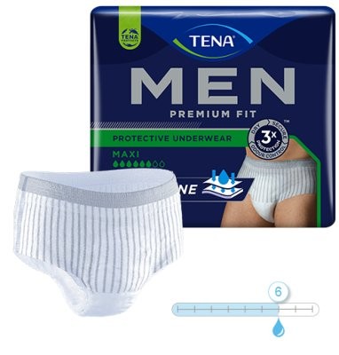 TENA Men Premium Fit Underwear,Level 4 Maxi s/M(4x12Stk),