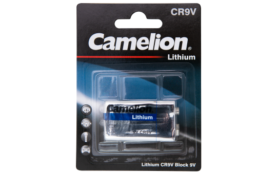 Block-Batterie Camelion Lithium, 9V, Typ CR9V, 1.200mAh, 1er-Blister